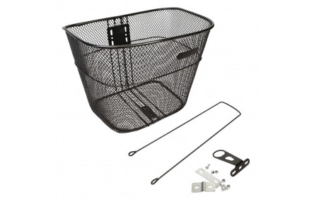 Кошик Сталь під болт і на рульову колонку 24-28" 335*250*245 мм зі стійкою 400L 25,4" CK-004B чорний