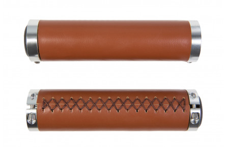 Грипсы 130мм BC-GR6453 коричневый из хрома. алюм. замками