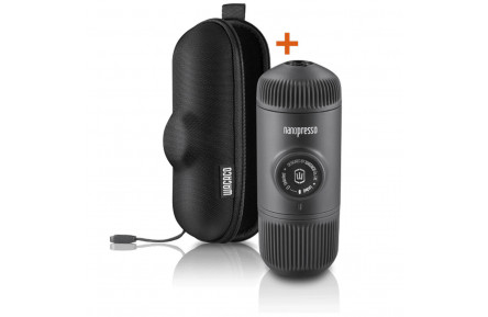 Портативна еспресо-кавоварка Wacaco Nanopresso сіра з чохлом