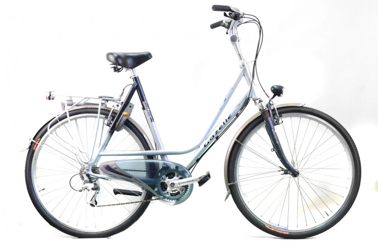 Гібрийдний велосипед Gazelle Medeo 28" XL сріблястий