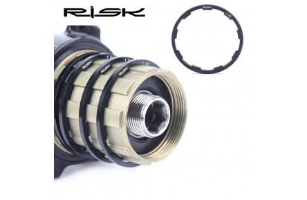 Проставочное кольцо с пазом для барабана втулки алюминий 1/1,5/2мм*35мм анод. Risk RA107-1 (комплект 3 шт) (аннод.)