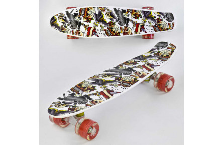 Скейт Р 14209 Best Board, доска = 55см, колеса PU, светло, d = 6см