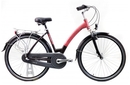 Городской велосипед Montego Urban Style 28" S/49 черно-розовый Б/У