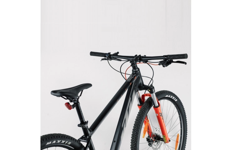 Велосипед KTM ULTRA FUN 29" рама L/48, чорний матовий (сіро-жовтогарячий), 2022