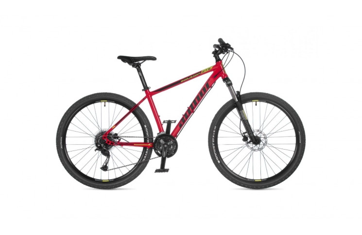 Велосипед Author Solution 2023 27.5" 17" червоний лімонний/чорний