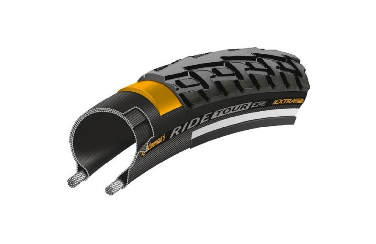 Покрышка Continental Ride Tour 28" | 700 x 35C черная/белая, не складная ExtraPuncture Belt