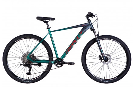 Велосипед AL 29" Formula ZEPHYR PRO HDD рама-21" темно-серебристый с зеленым 2025
