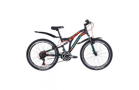 Подростковый велосипед Discovery Rocket AM2 Vbr 2021 24" 15" черно-оранжевый