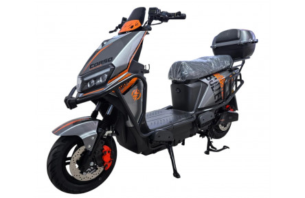 Електричний мопед Corso Bullet BL-230088 (2000W 72V/38Ah) сіро-помаранчевий