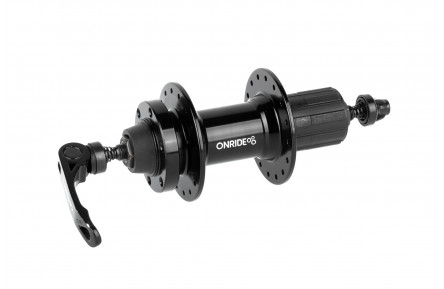 Втулка задня ONRIDE Hub 20R, під касету, HG, 32 отвори, disc, кульки, 135 QR, чорна