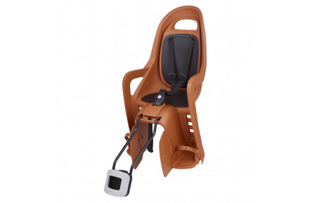 Дитяче крісло заднє POLISPORT Groovy Maxi FF 29" на підсідельну трубу, 9-22 кг, коричневе