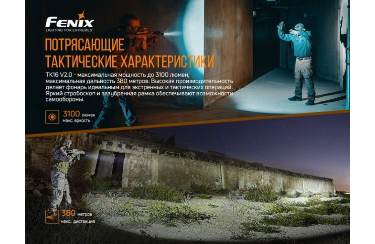 Ліхтар ручний Fenix TK16 V2.0, зелений