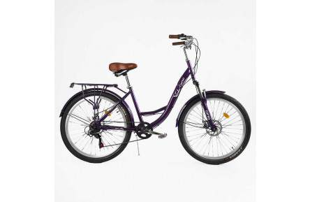 Велосипед городской Corso Viola 26" VL-26914 сталь 17"