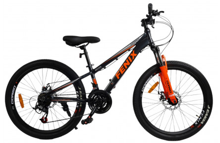 Велосипед Corso FENIX 24" 11" темно-сіро-оранжевий