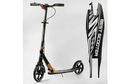 Самокат алюминиевый "Best Scooter" 14268 PU колеса 230/200 мм, ФАРА