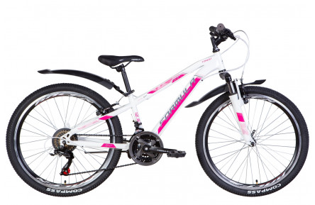 Велосипед 24" Formula FOREST AM Vbr 2022 (бело-розовый)
