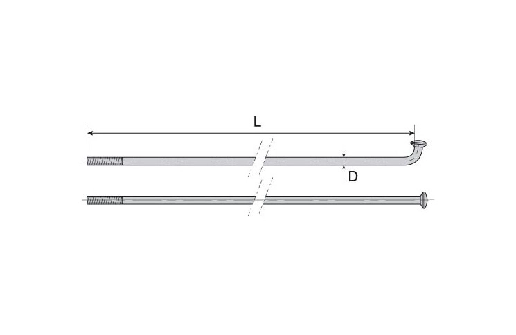 Спиці Mach1 Inox Plus 2x258