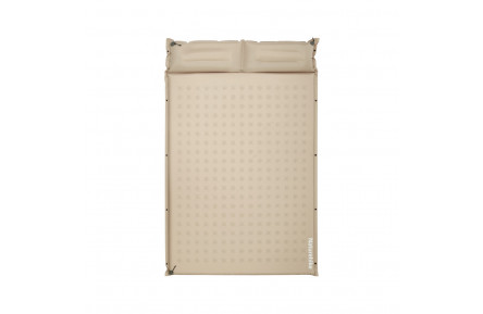 Килимок надувний із подушкою двомісний Naturehike CNK2550WS025, 60 мм, бежевий