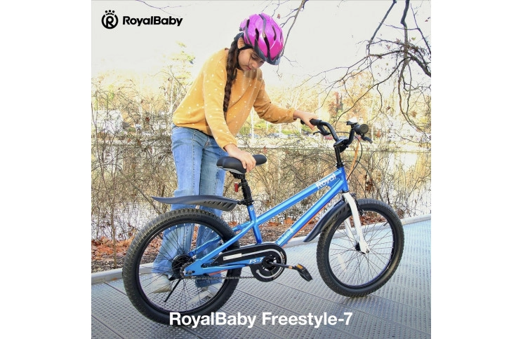Велосипед RoyalBaby FREESTYLE 7TH 18" синій