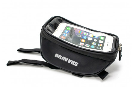 Велосумка із відділенням під смартфон чорний BRAVVOS CT-002