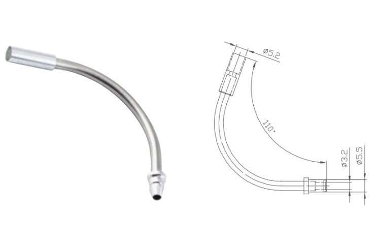 Направляющая трубка Alligator тормозного тросика на V-br. угол 110º (10 шт в упаковке)