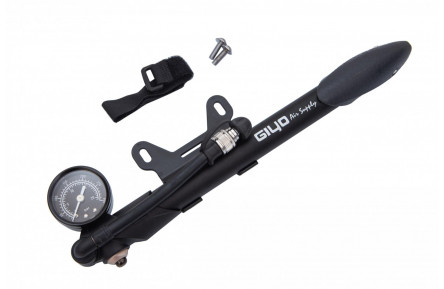 Насос трансформер AV/FV для колес и вилок GIYO GS-41P с манометром (300psi) алюм. серый (серый)