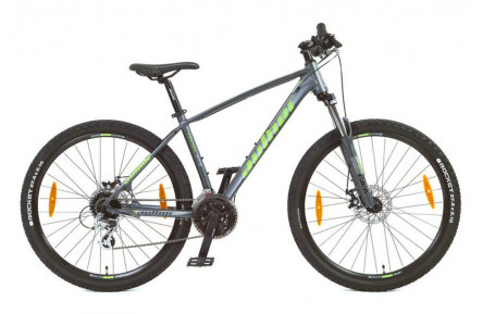 Велосипед Author Rival II 2023-24 27.5" 19" сірий (зелений)/сірий