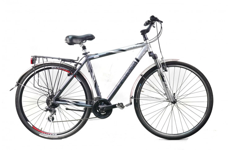 Гибридный велосипед TREK 7100 28" M серый Б/У