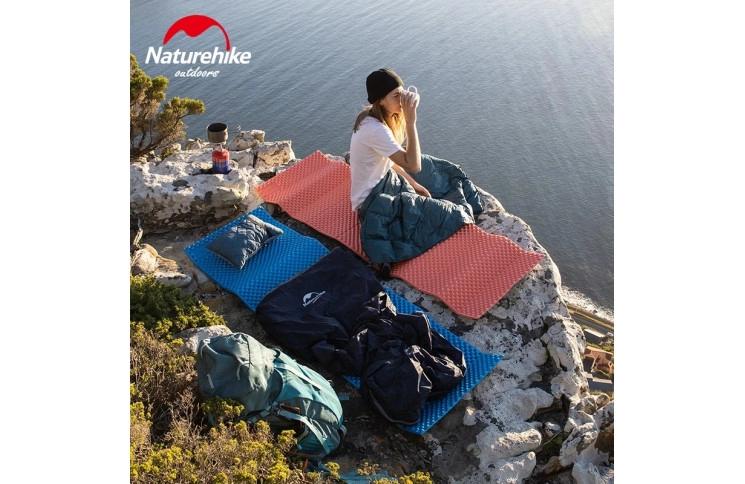 Килимок складний IXPE Naturehike NH19QD008, алюмінієва плівка, 185x56х1,8 см, оливковий зелений