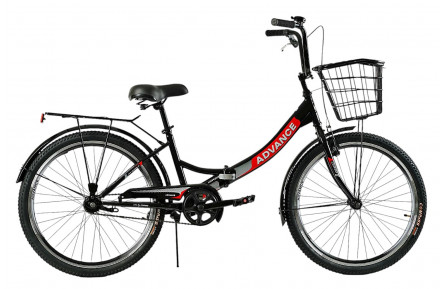 Велосипед складний Corso 24'' Advance A24400 + КОШИК, сталь 14"