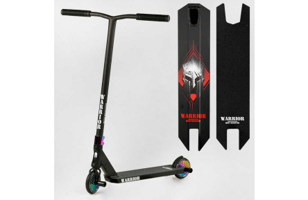 Самокат трюковый Т-60738 Best Scooter "Warrior", HIC-система, ПЕГИ, алюминий, колеса PU, 120 мм, руль 58 см