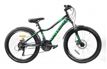 Підлітковий велосипед Optima Blackwood 24" XS чорно-зелений Б/В