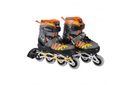 Дитячі ролики Extreme Motion RL2436 колеса що світяться, сірий, S (30-33)