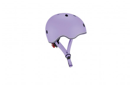 Шлем защитный детский GLOBBER GO UP LIGHTS, лавандовый, с фонариком, 45-51см