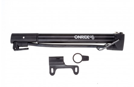 Насос компактний ONRIDE CL Puff алюміній, з манометром, макс. тиск 120 psi, голівка під FV/AV