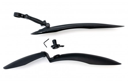 Крыло 24-29" пластик. черн. (крепл. на вилку и подседей.) BRAVVOS FL-628