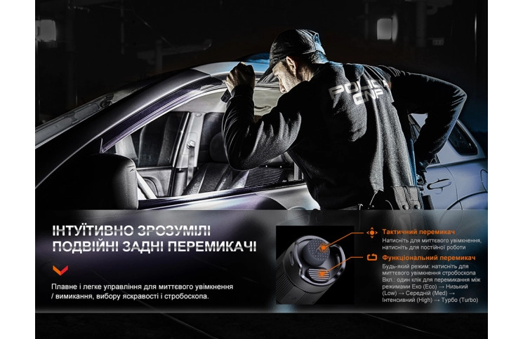 Ліхтар тактичний акумуляторний Fenix PD35R