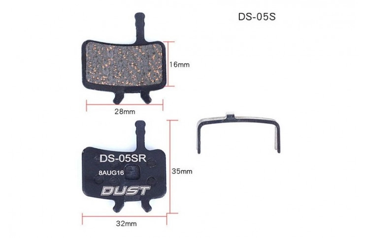 Колодки гальмівні напівметал DUST DS-05S AVID BB7 ， Juicy3/5/7