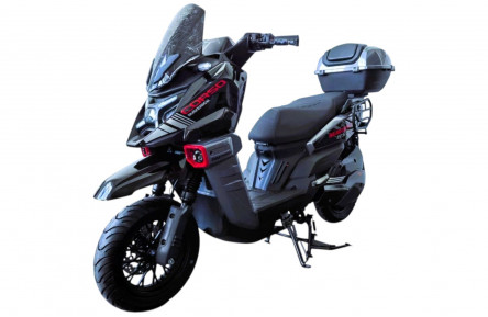 Електричний мопед Corso Maverick RS MR-847396 (2999Вт літій-залізо-фосфатний 72В 50Аг) 12" чорно-червоний