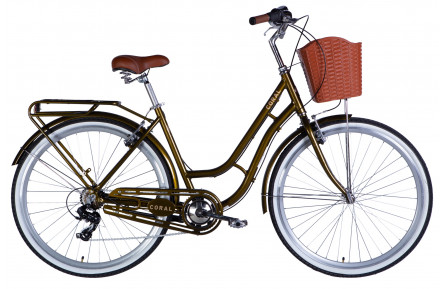 Велосипед уцененный AL 28" Dorozhnik CORAL Vbr FR рама-19" болотно-зеленый 2025