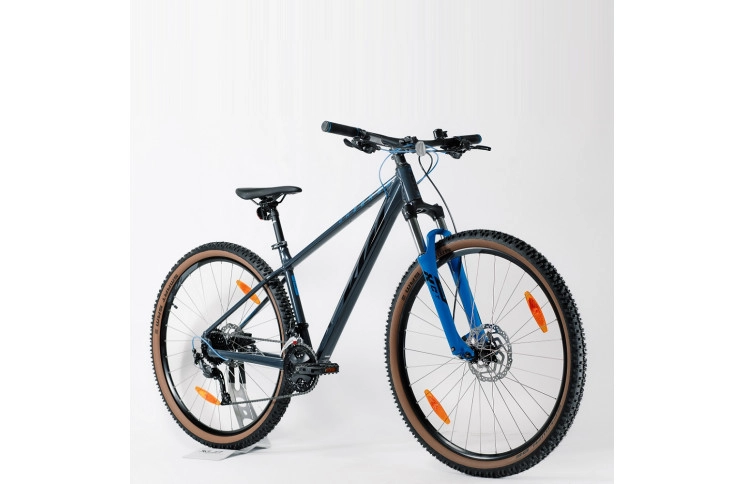 Велосипед KTM Chicago 291 29" L/48 сірий чорно-блакитний 2022