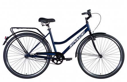 Велосипед ST 28" SPACE-049 рама- тормозная с багажником задн St с крылом ST2024 (синий) 