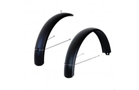 Крила 26" Пластик повнорозмірне 110мм BRAVVOS X110 чорний зі стійкою m.s. 355