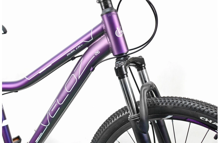 Велосипед Veloz MarLen 6.1 2024 26" 15" темно-фиолетовый с белым