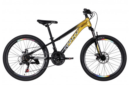 Велосипед ST 24" SPACE MARS DD FR рама-11" золотисто-чорний 2026