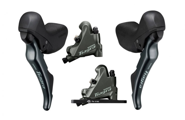 Дуалы 2*10 Shimano Tiagra ST-4720 из гидравл. тормозов. в сборе 1400/800