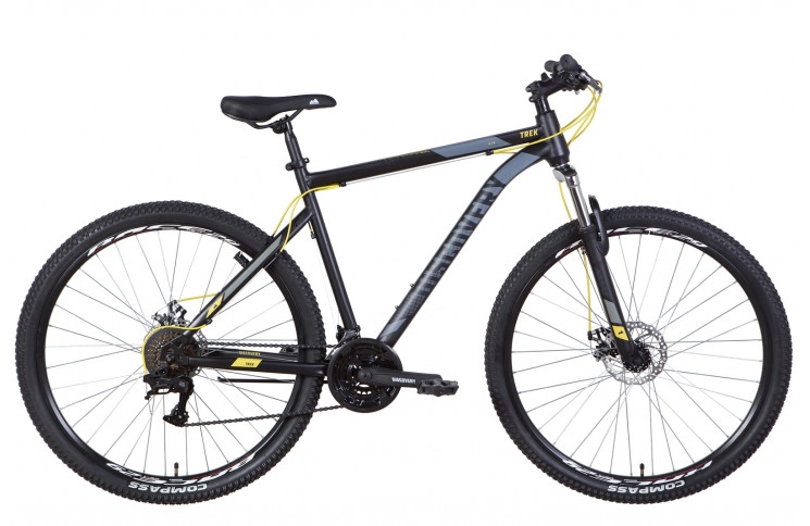 Велосипед 29" Discovery TREK AM DD 2022 (черно-желтый (м))