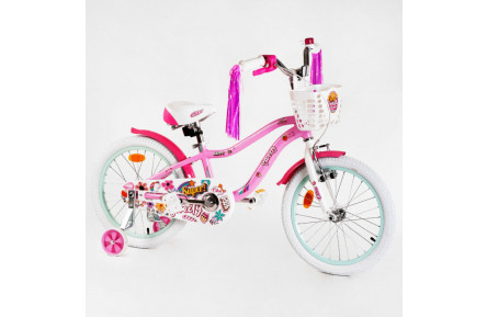Велосипед 18" Corso Sweety SW-18412/184120, рама 9.5", розовый