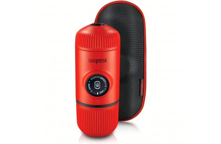 Портативна еспресо-кавоварка Wacaco Nanopresso червона з чохлом