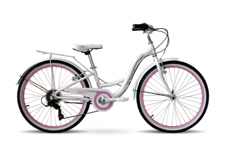 Велосипед 24" VNC Emily Sport 2023, 29см, бело-розовый